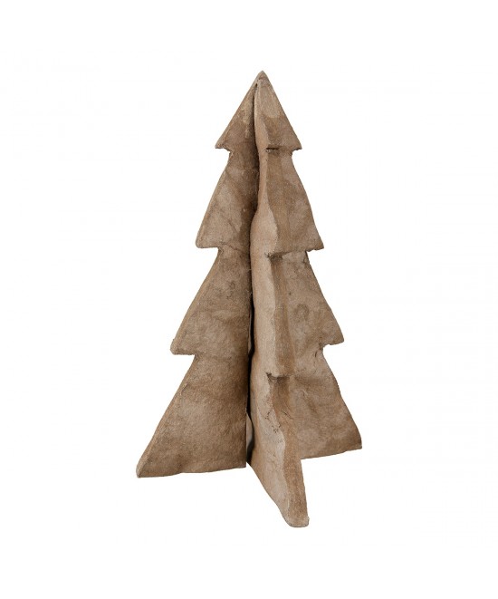 Διακοσμητικό Αντικείμενο Χριστουγεννιάτικο Δέντρο 'Nordic' Χαρτοπολτός Καφέ 10.5x11.5x17.5cm