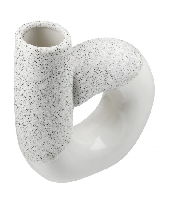 Διάτρητο Βάζο 'Poppy' Κεραμικό Λευκό 5x14x15cm