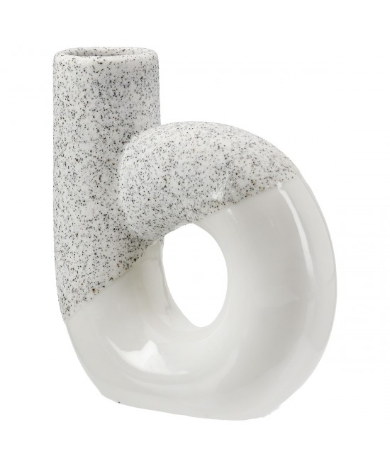 Διάτρητο Βάζο 'Poppy' Κεραμικό Λευκό 5x14x15cm