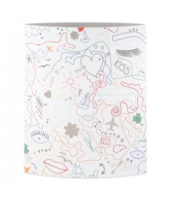 Διακοσμητικό Φως (LED) Έλλειψη 'Modern Art' Χαρτί Λευκό 6x13x16cm