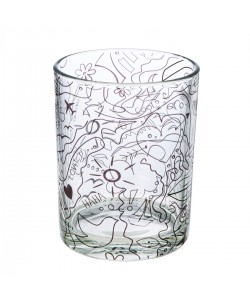 Ανεμοφωτιστικό 'Modern Art' Γυαλί Μαύρο/Διάφανο 12.5x10cm