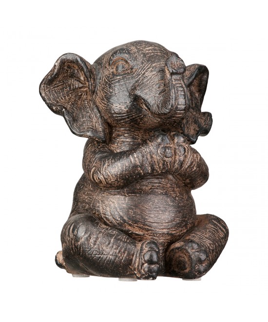  Figure Elephant Synthetic Resin Brown Ποικιλία 3 φορές 10X15X16Cm 10X15X16Cm