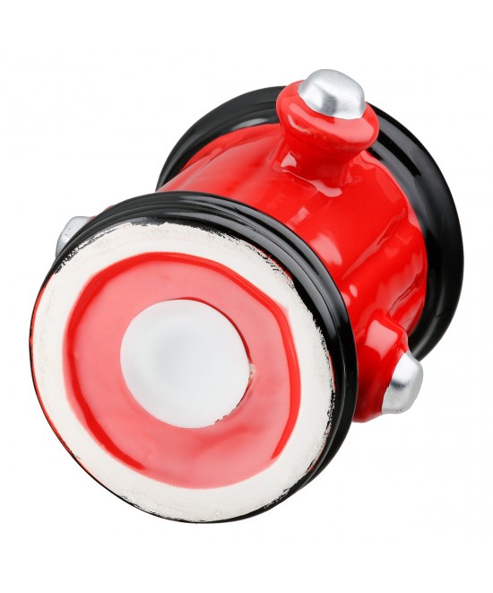 Διακοσμητικό Κουμπαράς Κρουνός ArteLibre Κόκκινο/Μαύρο Κεραμικό 15x12x16cm Διακοσμητικό Κουμπαράς Κρουνός ArteLibre Κόκκινο/Μαύρο Κεραμικό 15x12x16cm