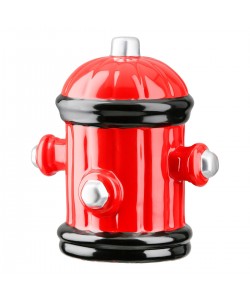 Διακοσμητικό Κουμπαράς Κρουνός ArteLibre Κόκκινο/Μαύρο Κεραμικό 15x12x16cm