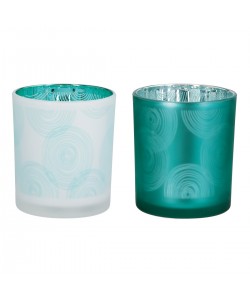  Φανάρι Γυάλινα Σκεύη Πράσινο Λευκό 2 2 Ποικιλία D9X10Cm D9X10Cm