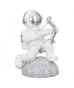  Figure Astronaut Poly White Silver Ποικιλία 3 φορές 11X5X12Cm 11X5X12Cm