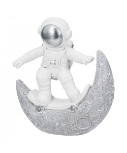  Figure Astronaut Poly White Silver Ποικιλία 3 φορές 11X5X12Cm 11X5X12Cm