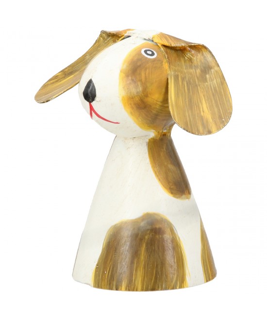  Φιγούρα φράχτη Dog Metal White Assorted 3 Times 7X6X7Cm 7X6X7Cm