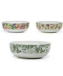 Σαλατιέρα Flowers 27.5x10cm Σε 3 Σχέδια Σαλατιέρα Flowers 27.5x10cm Σε 3 Σχέδια