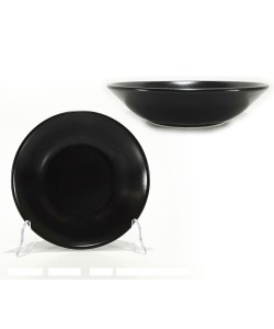 Πιάτο Βαθύ Μαύρο Ματ Πορσελάνη Φ20cm