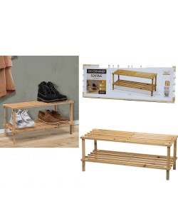 Ράφι Παπουτσιών WoodHandy Καφέ Ξύλο 74x26x30cm 2Τμχ