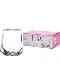 Ποτήρια Valeria Διαφανές Γυαλί 400cc 6Τμχ