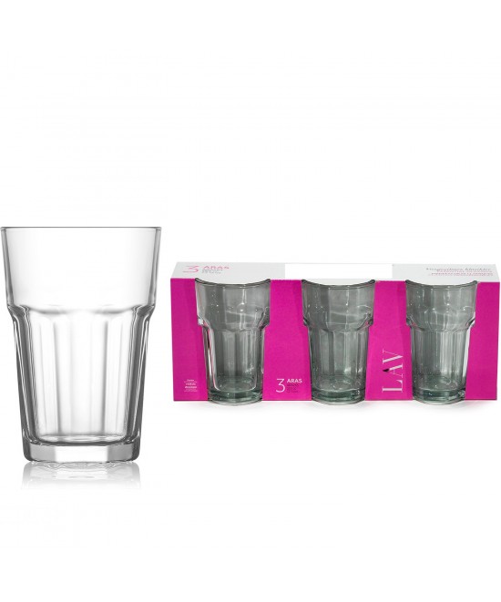 Ποτήρια Long Drink Aras Γυαλί 365cc 3Τμχ Ποτήρια Long Drink Aras Γυαλί 365cc 3Τμχ
