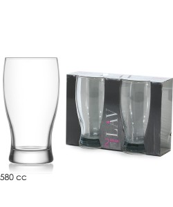 Ποτήρια Μπίρας Belek Διαφανή/Γυαλί 580cc 2Τμχ