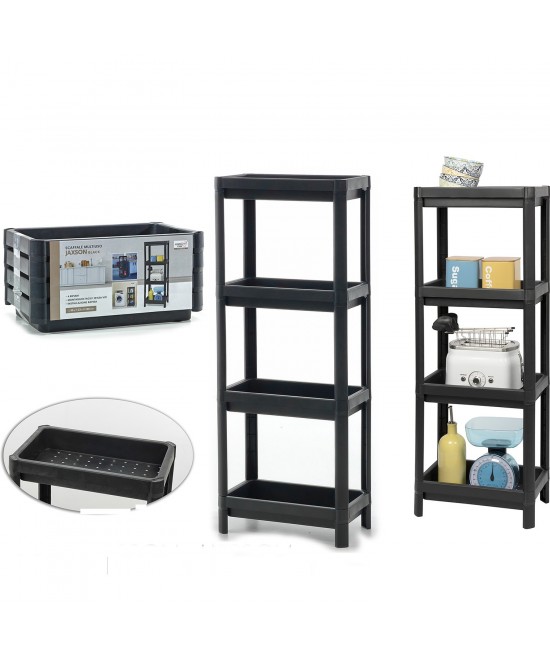 Ράφι Jaxon Μαύρο Πλαστικό 36x23x100cm Ράφι Jaxon Μαύρο Πλαστικό 36x23x100cm