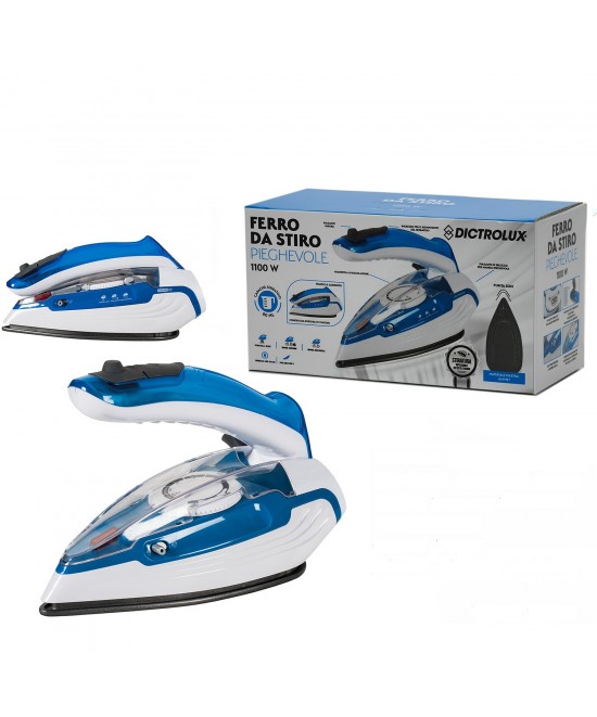 Ατμοσίδερο Τεφλόν Μπλε/Λευκό 9x18cm 1100W Ατμοσίδερο Τεφλόν Μπλε/Λευκό 9x18cm 1100W