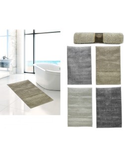 Χαλάκι Μπάνιου Πολύχρωμο 100% Πολυεστέρας 50x80cm Σε 4 Χρώματα