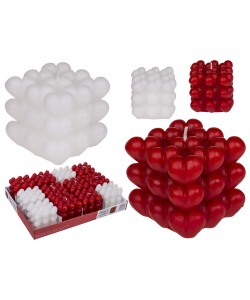 Κερί Καρδιές 6cm Σε 2 Χρώματα