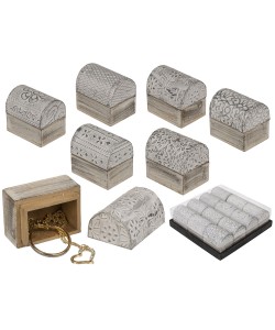 Κουτί Αποθήκευσης Κοσμημάτων Μέταλλο/Ξύλο 5x3.8cm Σε 6 Σχέδια