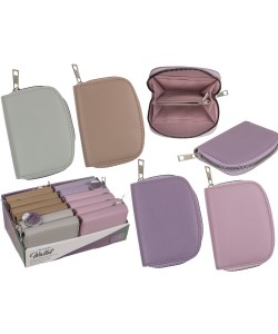 Πορτοφόλι Με Φερμουάρ Δερματίνη 12x9cm Σε 4 Χρώματα