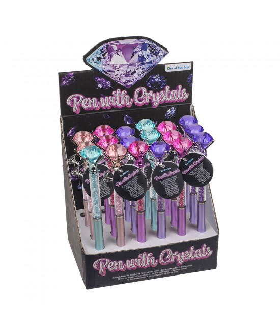 Στυλό Με Κρύσταλλα 16cm Σε 4 Χρώματα