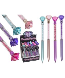 Στυλό Με Κρύσταλλα 16cm Σε 4 Χρώματα