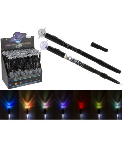 Στυλό Fineliner Με Λαμπάκι LED Πλανήτης Ποσειδώνας Μπαταρίας Μαύρο Πλαστικό 21cm