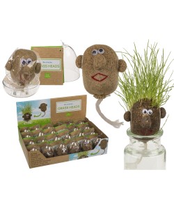 Πρόσωπο Γρασίδας Σε Πλαστικό Αβγό 8cm