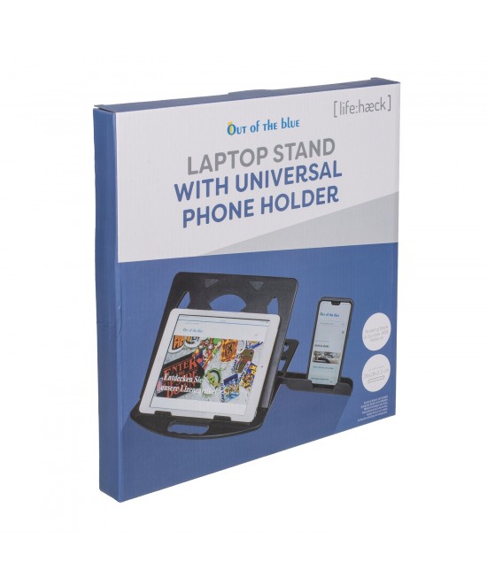 Βάση Για Laptop/Tablet Περιστρεφόμενη Με Ενσωματωμένη Βάση Για Κινητό Μαύρο ABS 28x28x2.2cm Βάση Για Laptop/Tablet Περιστρεφόμενη Με Ενσωματωμένη Βάση Για Κινητό Μαύρο ABS 28x28x2.2cm