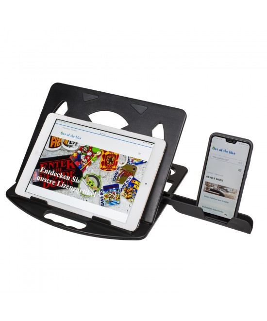 Βάση Για Laptop/Tablet Περιστρεφόμενη Με Ενσωματωμένη Βάση Για Κινητό Μαύρο ABS 28x28x2.2cm Βάση Για Laptop/Tablet Περιστρεφόμενη Με Ενσωματωμένη Βάση Για Κινητό Μαύρο ABS 28x28x2.2cm
