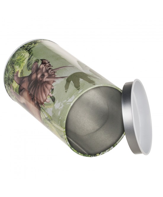 Κουμπαράς Δεινόσαυρος Με Αποσπώμενο Καπάκι Μέταλλο 15.5x8cm Σε 4 Σχέδια