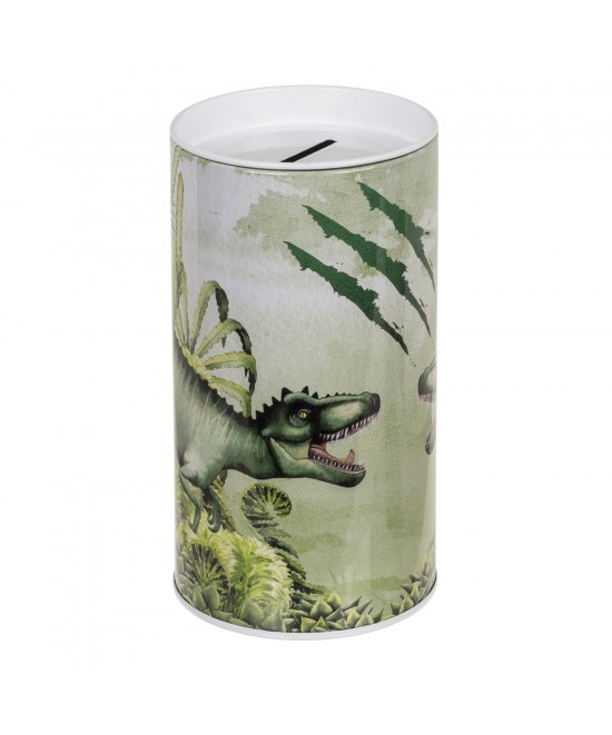 Κουμπαράς Δεινόσαυρος Με Αποσπώμενο Καπάκι Μέταλλο 15.5x8cm Σε 4 Σχέδια