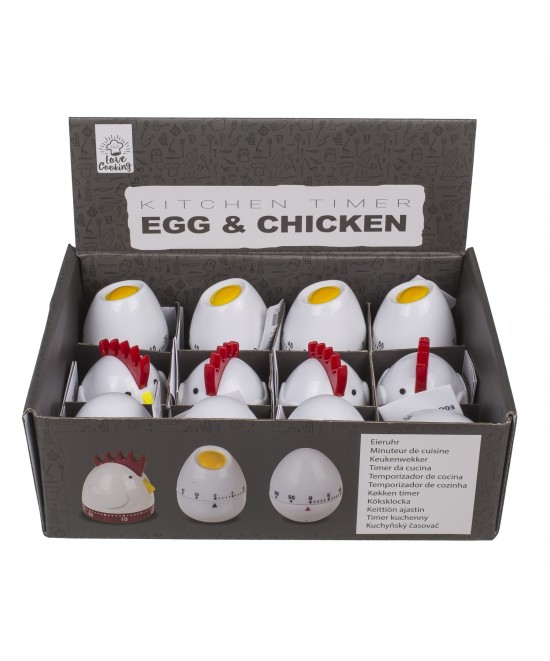 Χρονόμετρο Κουζίνας Αβγό Και Κόκορας 8x7cm Σε 3 Σχέδια
