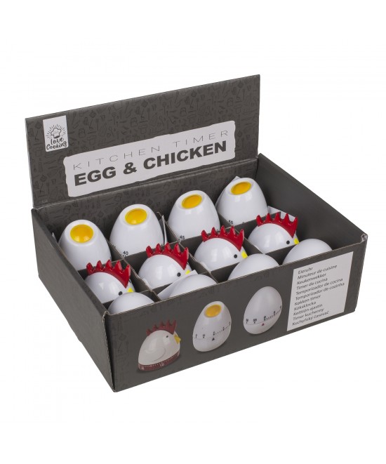 Χρονόμετρο Κουζίνας Αβγό Και Κόκορας 8x7cm Σε 3 Σχέδια
