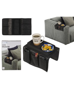 Οργανωτής Για Μπράτσο Καναπέ Μαύρο Polyester 31x19cm