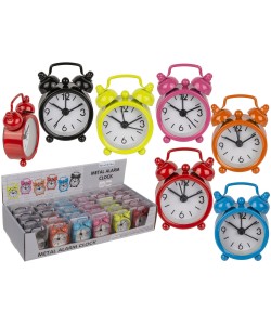 Μίνι Ξυπνητήρι Μέταλλο 6x4cm Σε 6 Χρώματα
