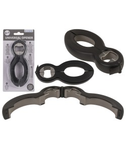 Ανοιχτήρι Universal 6 Σε 1 Μαύρο/Γκρι Μέταλλο/Πλαστικό 14.5x6cm