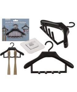 Κρεμάστρα Πολυχρηστική Μαύρο Πλαστικό 11x7.5x3cm