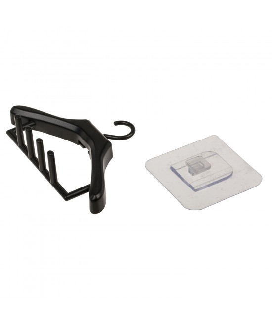 Κρεμάστρα Πολυχρηστική Μαύρο Πλαστικό 11x7.5x3cm Κρεμάστρα Πολυχρηστική Μαύρο Πλαστικό 11x7.5x3cm