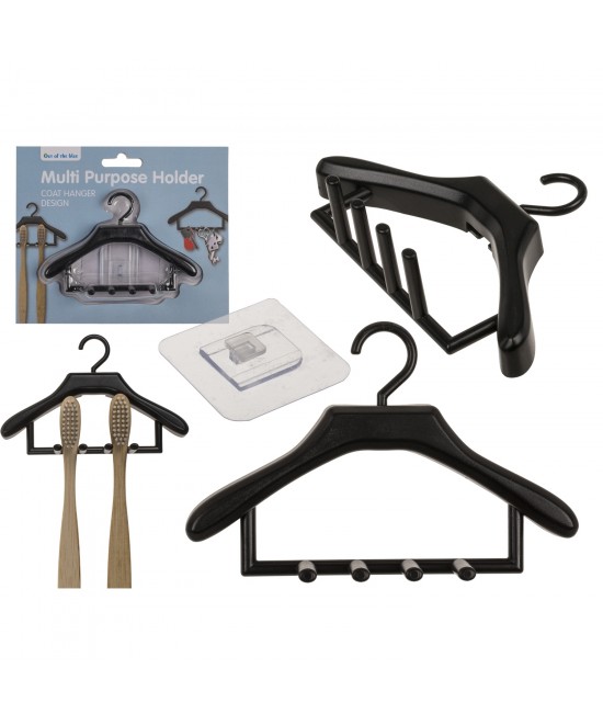 Κρεμάστρα Πολυχρηστική Μαύρο Πλαστικό 11x7.5x3cm Κρεμάστρα Πολυχρηστική Μαύρο Πλαστικό 11x7.5x3cm