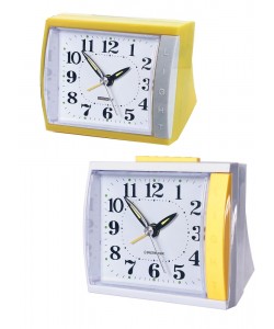 Ρολόι Επιτραπέζιο Με Ξυπνητήρι Πλαστικό 8x8cm Σε 2 Χρώματα