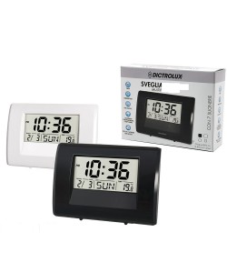 Ρολόι Ξυπνητήρι Ψηφιακό Λευκό/Μαύρο Πλαστικό 11x8cm Σε 2 Χρώματα