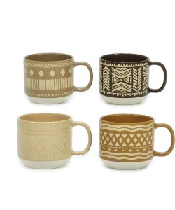 Κούπα 41cl Ethnic Σχέδιο Κεραμικό Φ8.5x11cm Σε 4 Σχέδια