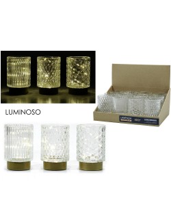 Λάμπα Διάφανο Γυαλί Φ8.5CMxH13CM Σε 3 Σχέδια