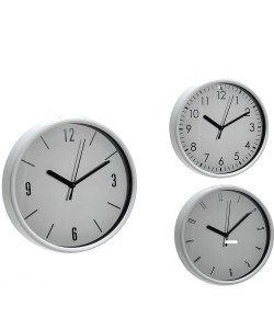 Ρολόι Τοίχου Λευκό Πλαστικό Φ20CM Σε 3 Σχέδια