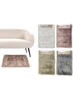 Χαλί συνθετικό γούνα  λευκό/ροζ/μπεζ/γκρι 100% πολυεστέρας 50x80cm Σε 4 Χρώματα