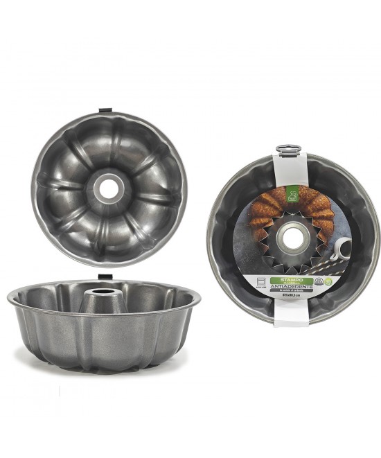 Φόρμα Κέικ Γκρι Ατσάλι Διάμετρος 25x8.5cm