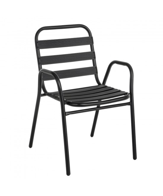 Καρέκλα Κήπου ArteLibre STELLAR Μαύρο Μέταλλο/Αλουμίνιο 54x58x76cm