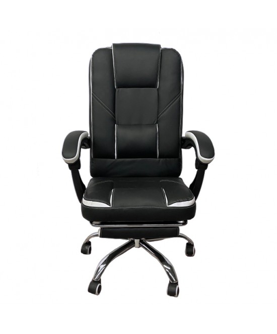 Καρέκλα Γραφείου OPTISEAT Μαύρο/Λευκό PVC/Μέταλλο 67x65x105-115cm
