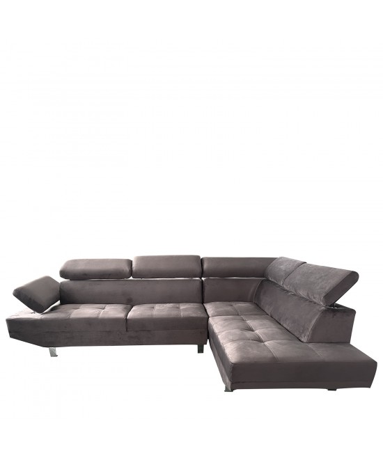 Καναπές Γωνιακός ArteLibre OZMA Γκρι Ύφασμα 254x160x70cm Καναπές Γωνιακός ArteLibre OZMA Γκρι Ύφασμα 254x160x70cm